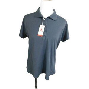 Antigua Size S Small Desert Dry Knit Pique Solid Collared Golf Shirt NWT Gray